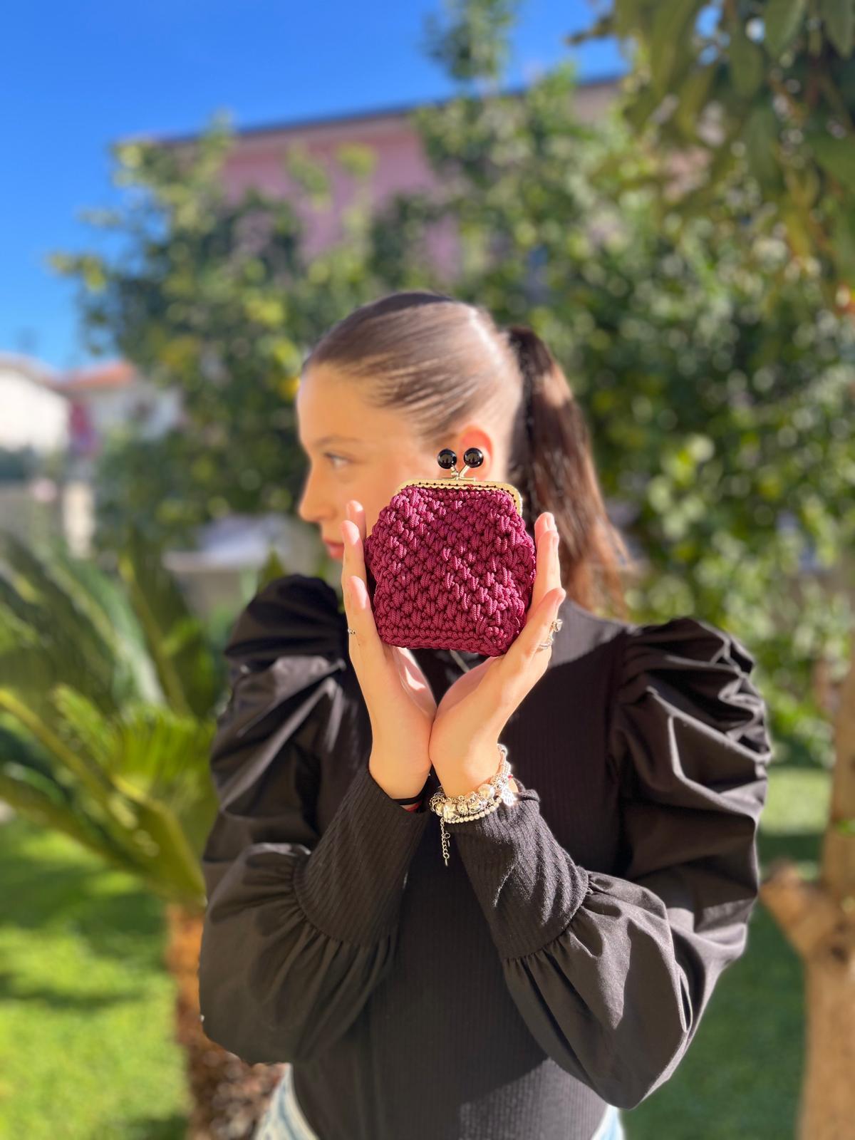 Porta monete all'uncinetto abag crochet